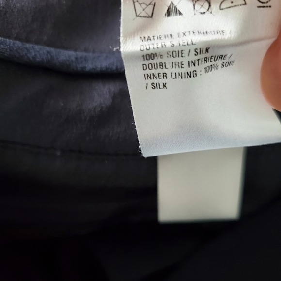 NEW Chloé Ruffled Silk Georgette Pants Navy Blue - Picture 7 of 8